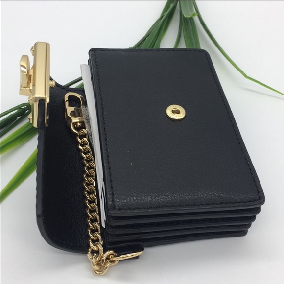 Michael Kors KINSLEY Accordion Card Holder Black - Picture 5 of 8